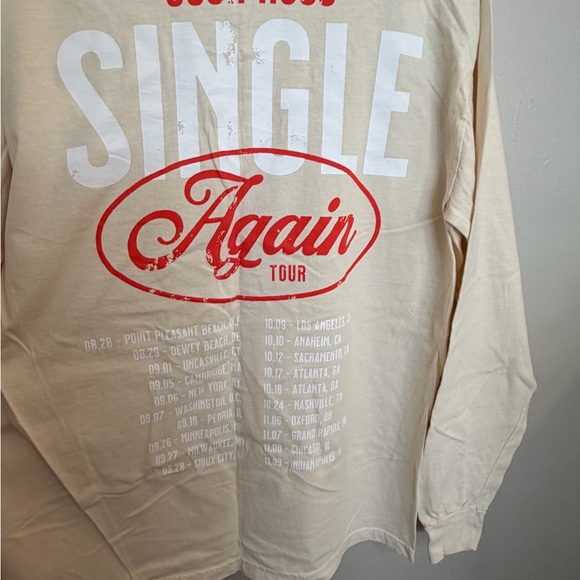 Josh Ross Single Again Tour Long Sleeve Shirt UNISEX - Picture 7 of 9